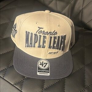 Toronto Maple Leafs '47 Captain Snapback Hat - Cream and Gray